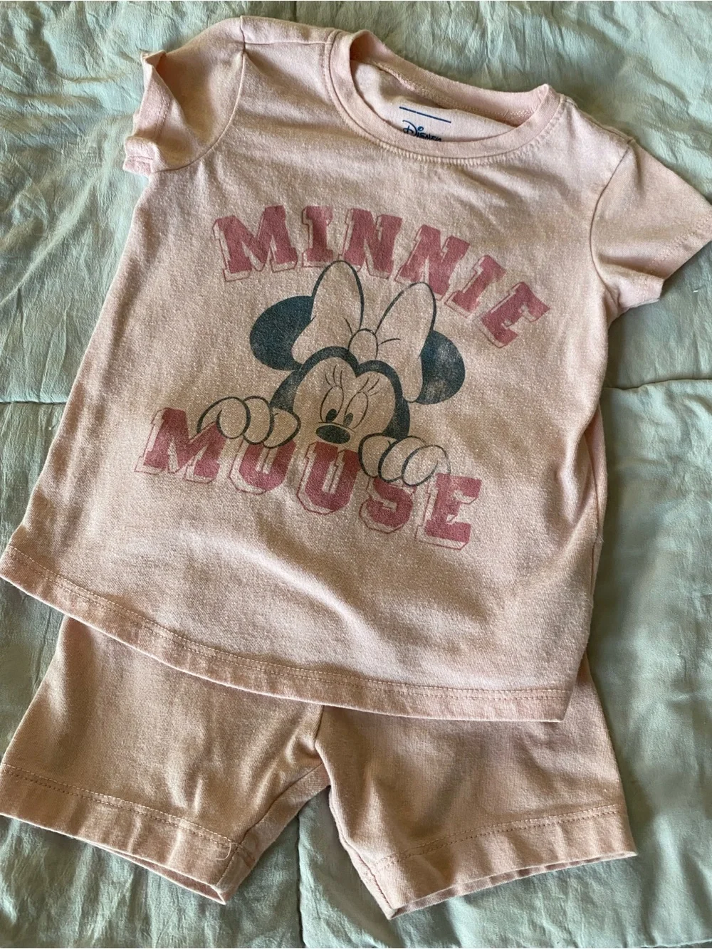 Cat & Jack Pink and Black Minnie Mouse Pajama Set Pair